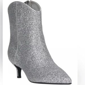 Silver Bootie size 6 NWOB